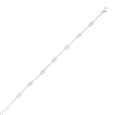 0.88ct 14k White Gold Diamond Eye Bracelet